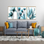 Composição com 3 quadros decorativos Flores Raio-x preta e azul