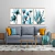 Composição com 3 quadros decorativos Flores Raio-x preta e azul