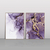Composição com 2 quadros decorativos Mármore roxo com dourado - comprar online