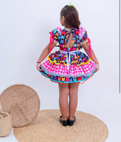 vestido bandeirinha coracao rosa na internet