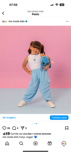 conjunto calça stitch azul na internet