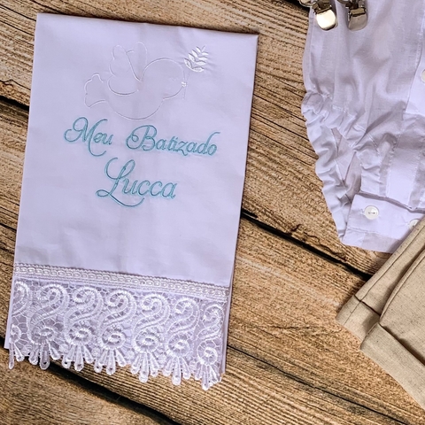 Toalha Batizado POMBA + NOME