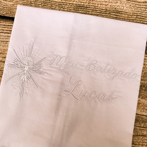 Toalha Batizado ESPÍRITO SANTO + NOME