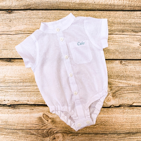 Body camisa gola padre