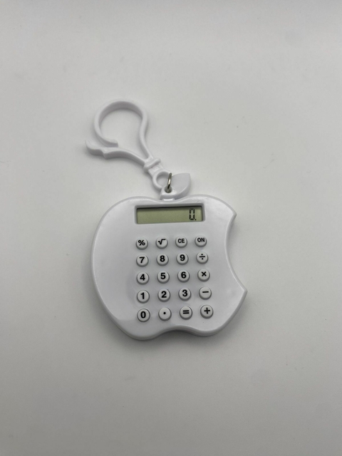 Mini calculadora maçã branca