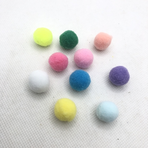 POMPOM SOLTO 14MM COLORIDOS - SAQUINHOS C/10 UNIDADES