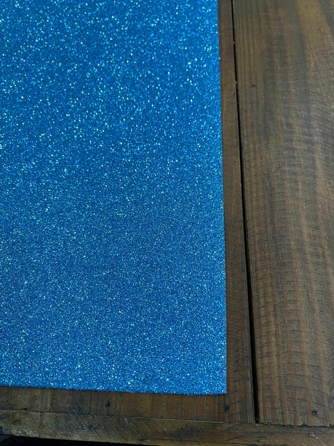 PLACA EVA GLITTER 40X48 AZUL - UNIDADE