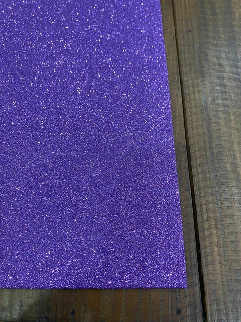 PLACA EVA GLITTER 40X48 ROXO - UNIDADE