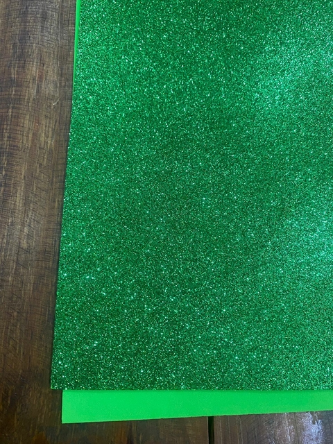 Placa Eva Glitter 40x48 Verde bandeira Unidade