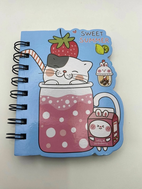 Mini caderninho gata azul