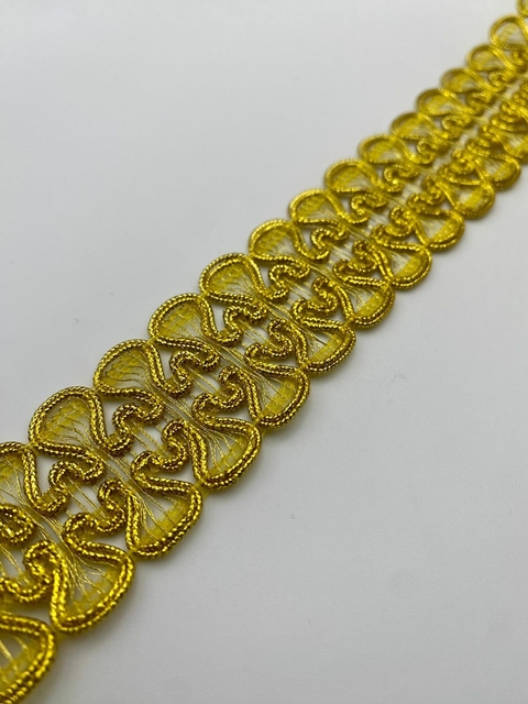 FITA TRABALHADA DOURADA - 2CM - METRO