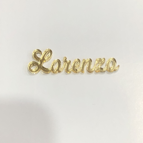 NOME EM ACRÍLICO LORENZO 5 CM - UNIDADE