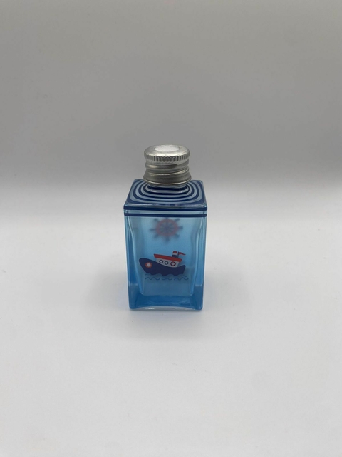 VIDRO QUADRADO 30ML MARÍTIMO - COM TAMPA DE AROMATIZADOR