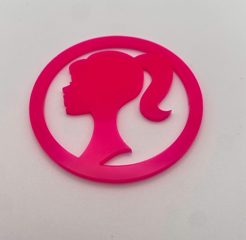 Aplique Redondo Silhueta Pink Barbie
