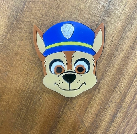 Acrílico colorido Chase Patrulha canina - 5cm