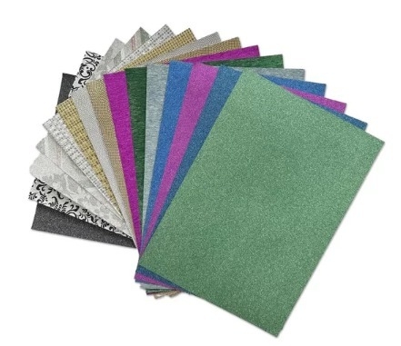 Glitter Adesivo Kit com 15 Folhas A4 Ref GA15