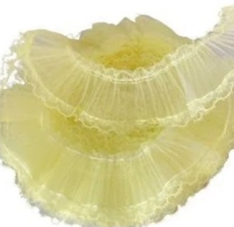 Renda Sainha Amarelo Claro - 1 metro