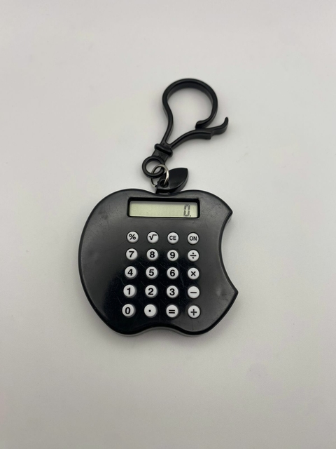 Mini calculadora maçã preta