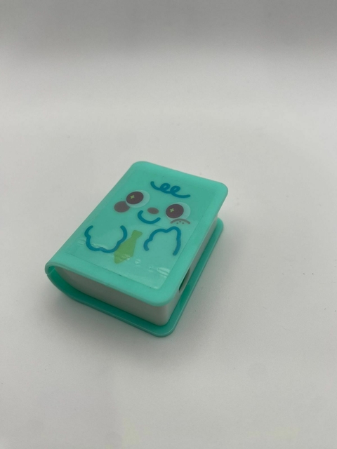 Kit borracha e apontador - livrinho verde