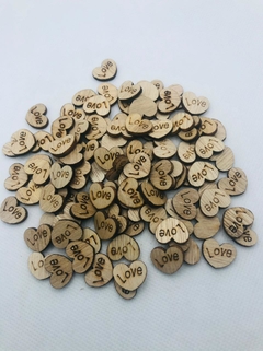 Aplique Mini Coração Love MDF