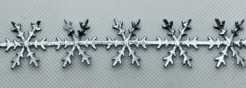 FITA METALIZADA FLOCO DE NEVE - 1 METRO