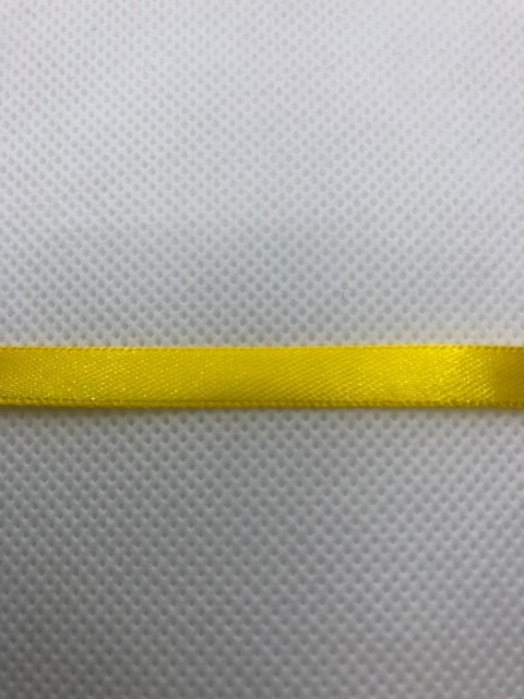 FITA DE CETIM AMARELO CANÁRIO Nº 1 - 10 MTS