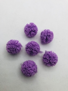 POMPOM FRANZIDO LILÁS - 8 UNIDADES
