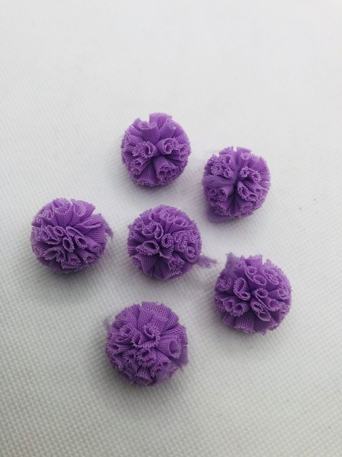 POMPOM FRANZIDO LILÁS - 8 UNIDADES
