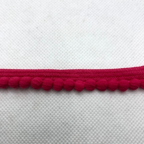 FITA POMPOM CEREJA - 1 METRO