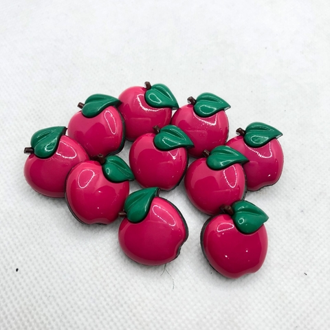 BOTÃO MAÇÃ PINK 2 CM - UNIDADE