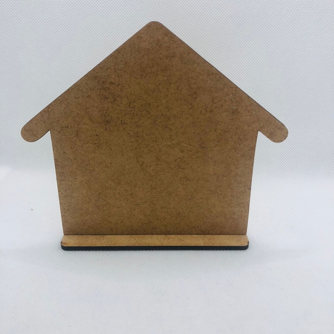 PLANO DE FUNDO CASA EM MDF COM BASE 12X11 CM - UNIDADE
