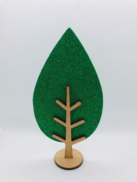 FOLHA DE EVA COM CAULE DE MDF 16 CM - UNIDADE