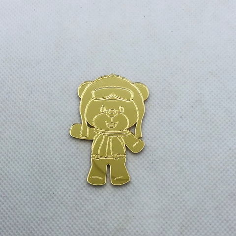 ACRÍLICO URSO BALOEIRO COM BRAÇO LEVANTADO - UNIDADE