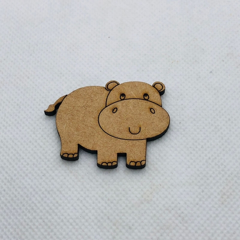 APLIQUE HIPOPÓTAMO BABY EM MDF - UNIDADE