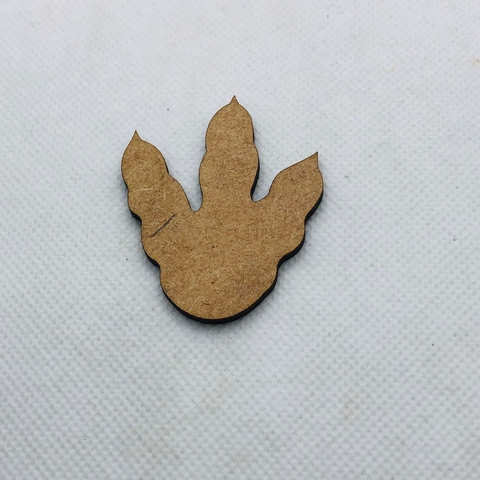 APLIQUE PATA DE DINOSSAURO EM MDF - UNIDADE