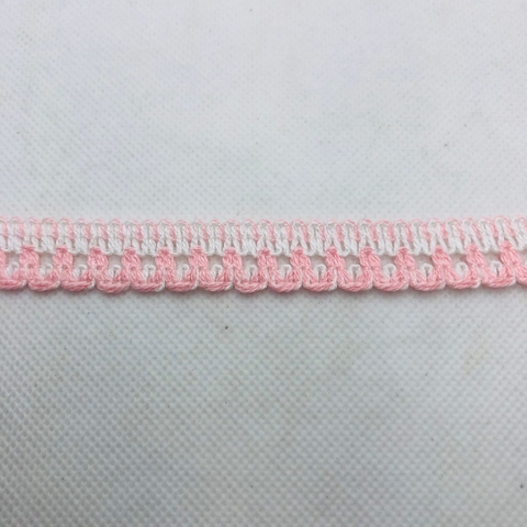 PASSAMANARIA ONDINHA BRANCA COM ROSA - METRO