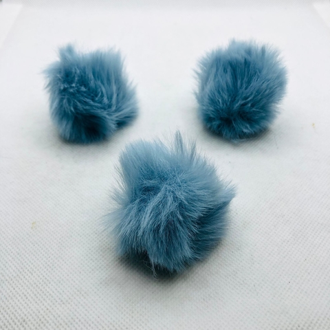 POMPOM SOLTO PELÚCIA 5 CM ANIL - UNIDADE