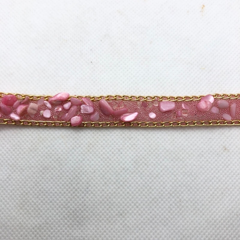 PASSAMANARIA LUXO PEDRINHAS ROSA - METRO