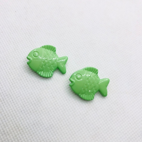 BOTÃO PEIXINHO VERDE 2,5CM - UNIDADE