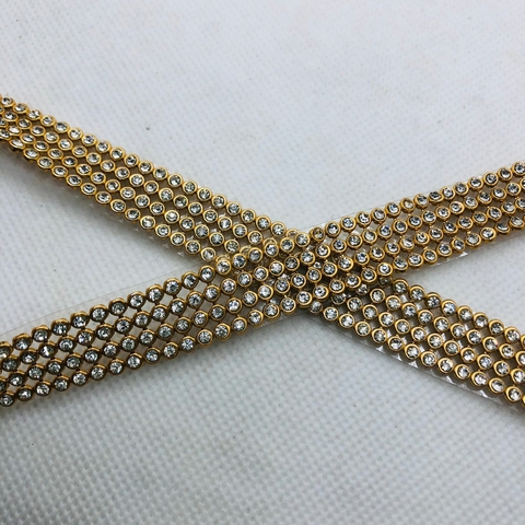 Manta Strass DOURADA 45X2,5 - UNIDADE