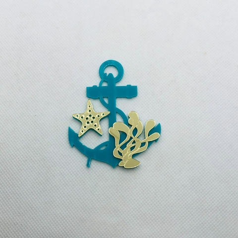 Aplique Âncora Sobreposto 7cm TIFFANY - UNIDADE