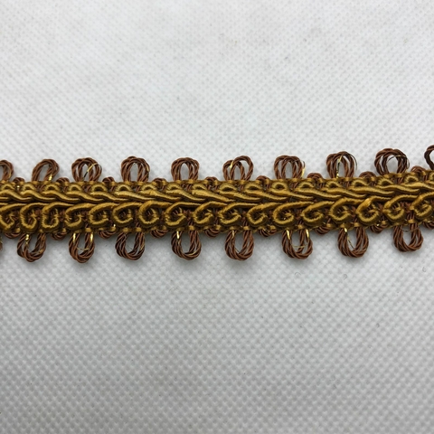PASSAMANARIA REF. 97 OURO VELHO/MARROM - LARG. 20 MM - 1 METRO
