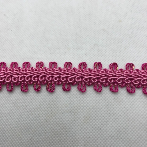 PASSAMANARIA REF. 97 ROSA ESCURO/PINK/OURO - LARG. 20 MM - 1 METRO