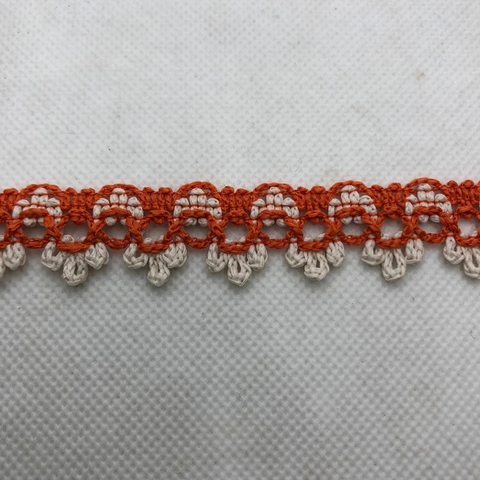 PASSAMANARIA REF. 300 MARFIM/LARANJA - LARG. 17 MM - 1 METRO