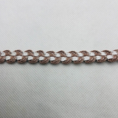 FITA TRANÇADA CARAMELO C/ BRANCO - METRO