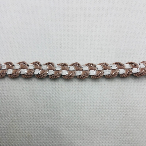 FITA TRANÇADA CARAMELO C/ BRANCO - METRO