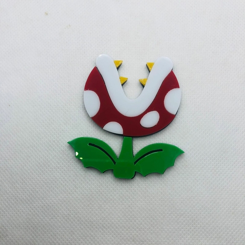 ACRÍLICO PLANTA CARNIVORA SUPER MARIO 6,5 CM - UNIDADE