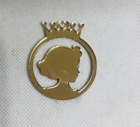 Aplique Coroa Branca de Neve - 5 cm