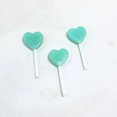 Mini Pirulito Coração Verde