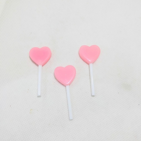 Mini Pirulito Coração Rosa bb